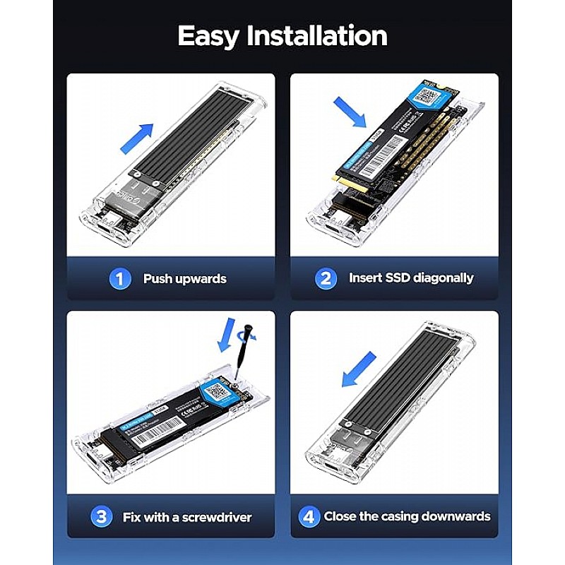 ORICO M.2 NVME Enclosure Adapter (TCM2-Black)