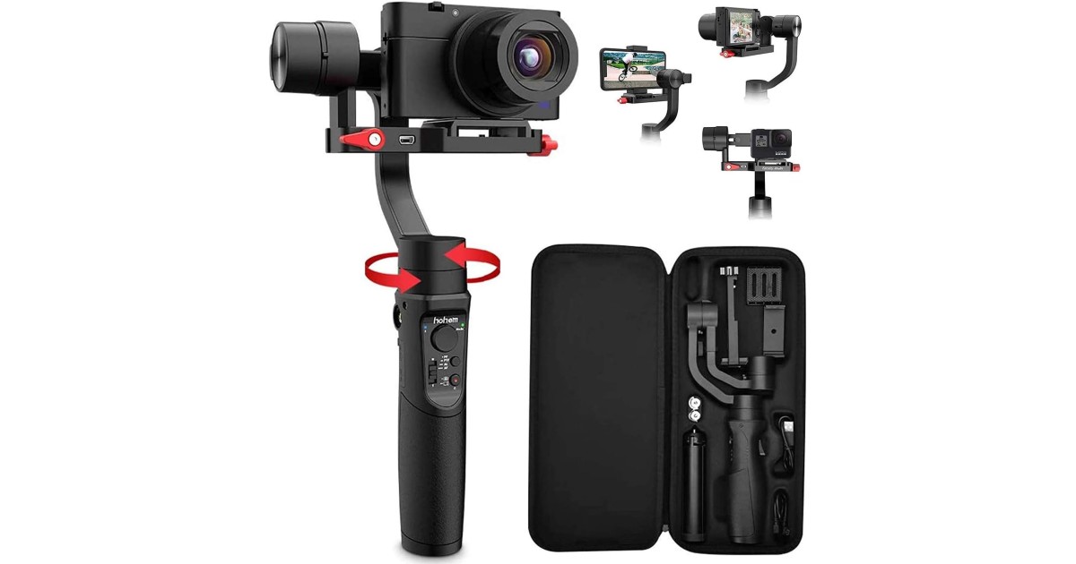All in 1 3-Axis Gimbal Stabilizer for Compact Camera Action Camera and ...
