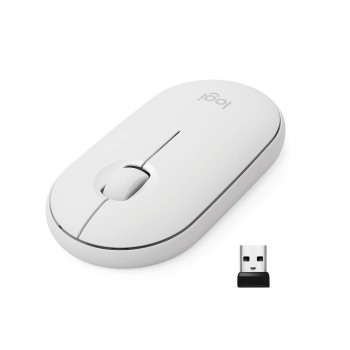 Logitech Pebble M350 Wireless Mouse with Bluetooth or USB - Silent