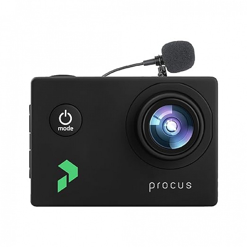 PROCUS Viper 20MP 4K Budget Sports Action Camera | 2.5mm External MIC with wind reduction | EIS Video Stabilization | HDMI & Wi-Fi (Black)