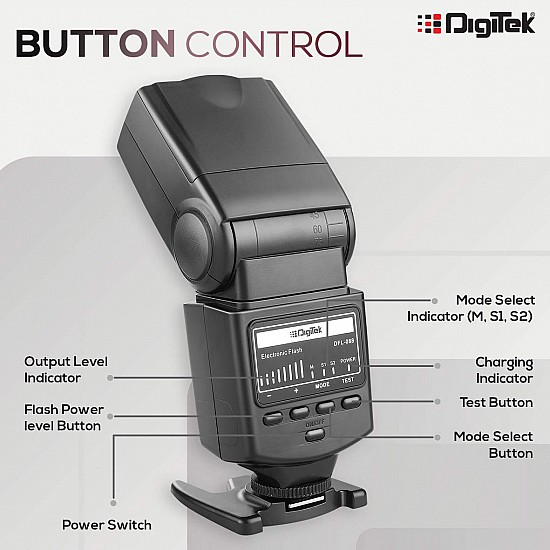 DIGITEK® (DFL-088) Universal Electronic Flash Speedlite for DSLR Cameras (Without Trigger)