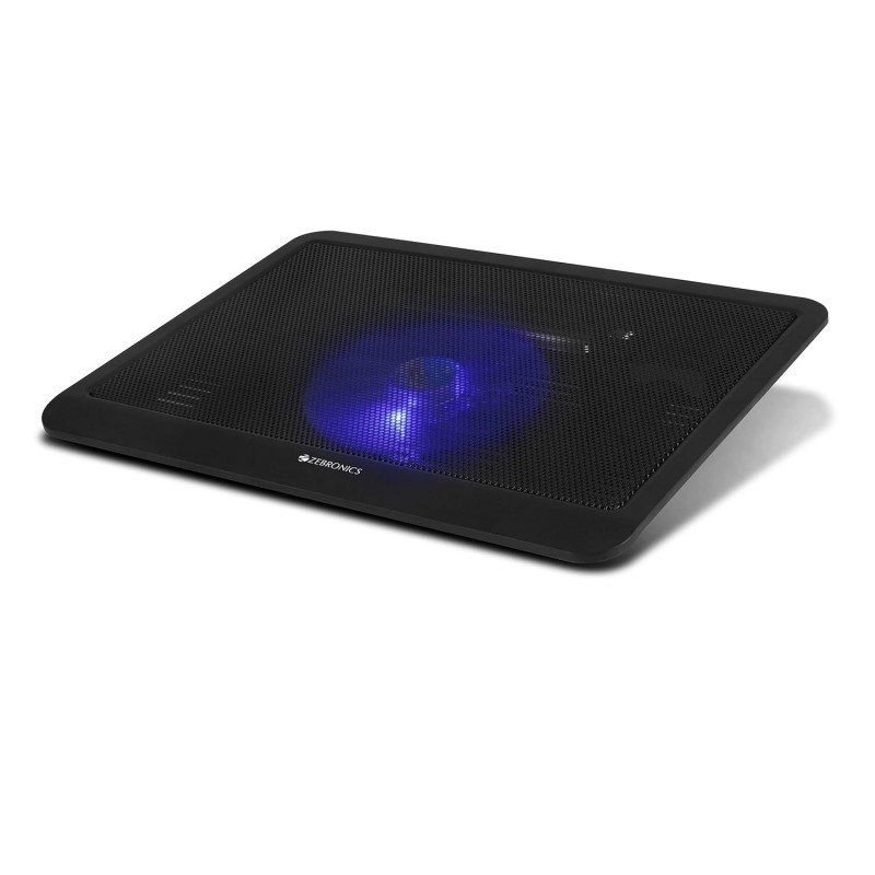 Zebronics Zeb- NC1200 USB Powered Laptop Cooling Pad with 125mm Fan, Pass Through USB Connector and Blue LED Lights Zebronics Zeb- NC1200 USB Powered Laptop Cooling Pad with 125mm Fan, Pass Through USB Connector and Blue LED Lights