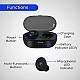 SYVO BassTwins IPX4 in-Ear True Wireless Bluetooth 5.0 Headphones (TWS) with Mic - (Black)