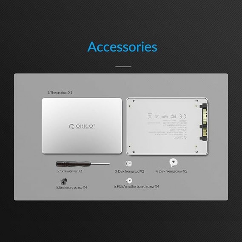 ORICO M.2 NGFF SSD Enclosure MSATA to SATA SSD Convertor for Both MSATA and M.2 B-Key SSD (Silver) Visit the ORICO Store