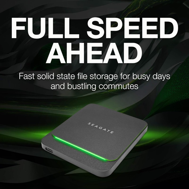 Seagate Barracuda Fast SSD 500GB External Solid State Drive Portable – USB-C 