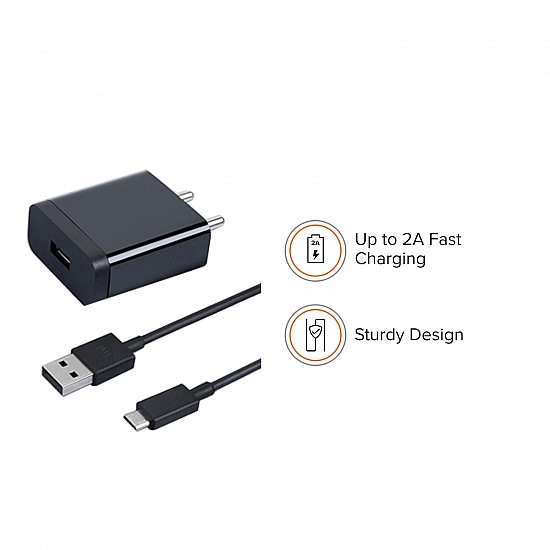 Mi 5V Charger|10W Wall Charger with USB-Black