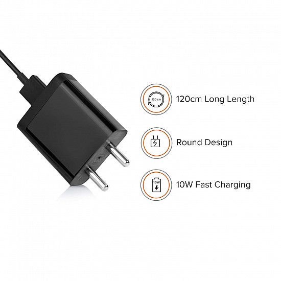 Mi 5V Charger|10W Wall Charger with USB-Black