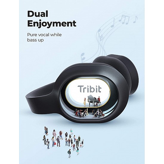 Tribit Over The Ear Headphone with Mic - Black