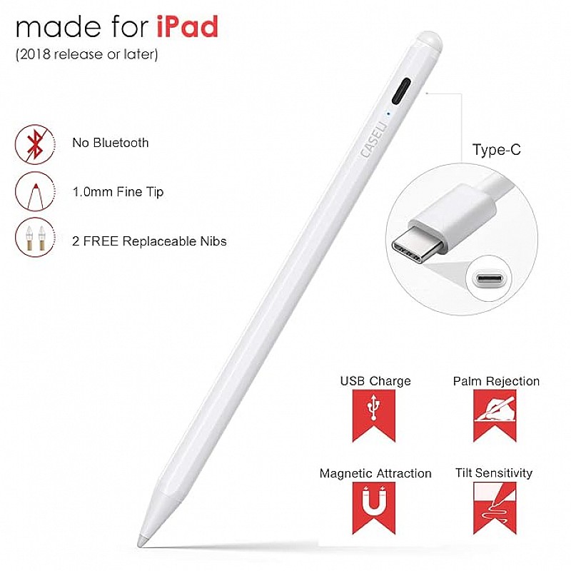 CASE U Stylus Pen for iPad with Plam Rejection & Tilt Sensor