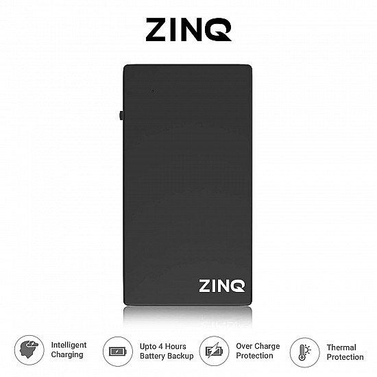 ZINQ Mini UPS for 12V Routers, High Power Fiber Routers, Broadband Modems (Black)