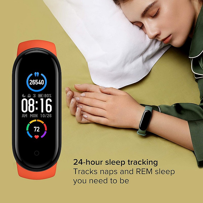 MI Smart Band 5- India's No. 1 Fitness Band, 1.1" (2.8 cm) AMOLED Color Display, 2 Weeks Battery Life