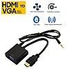 Live Tech HDMI to VGA with 1PC Audio Cable - (Black)