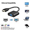 Live Tech HDMI to VGA with 1PC Audio Cable - (Black)