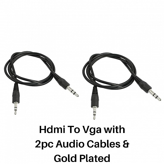 Live Tech HDMI to VGA with 1PC Audio Cable - (Black)