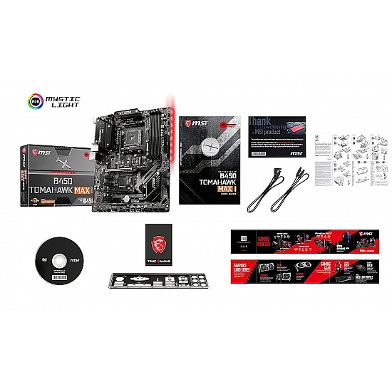 MSI B450 Tomahawk MAX II ATX Gaming Motherboard Socket AM4 DDR4