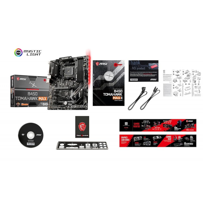 MSI B450 Tomahawk MAX II ATX Gaming Motherboard Socket AM4 - DDR4