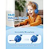 iClever Kids Headphones with Mic, Wired On Ear Headphones for Kids - Blue