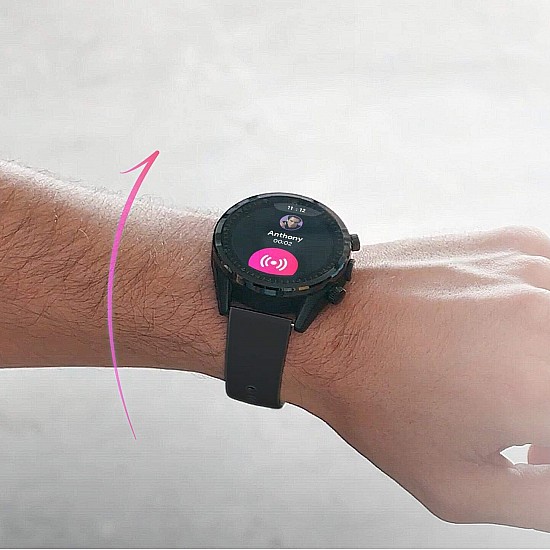 WatchOut Wearables Presents Mad Gaze : World's First Gesture Controlled & 4G IoT Enabled Silicone Smartwatch (Black)