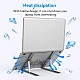 Cosmic Byte Adjustable Aluminum Portable Laptop Rack Stand for Upto 17" laptops, Tablets, Mobiles, Books with Pouch (Dark Grey)