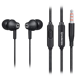 Modernista DopePlugs High Bass in Ear Wired Earphones with Mic, Black