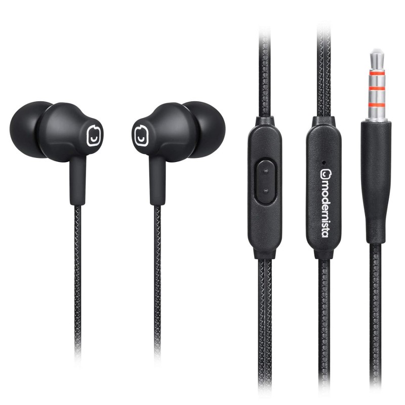 Modernista DopePlugs High Bass in Ear Wired Earphones with Mic, Black