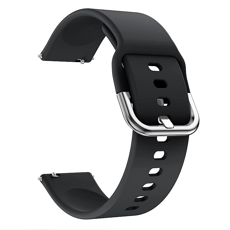 HUMBLE Silicone 19mm Replacement Band Strap with Metal Buckle Compatible with Noise Colorfit Pro 2, Boat Storm Smart Watch & Watches with 19mm Lugs-