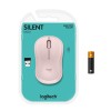 Logitech M221 Wireless Mouse, Silent Buttons, 2.4 GHz - Rose