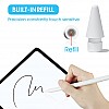 ZORBES® 4 Pack Replacement Tips for Apple Pencil 1st Gen & 2nd Gen, iPad Pro Pencil- White