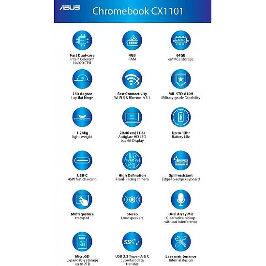 Asus Chromebook Celeron Dual Intel Core