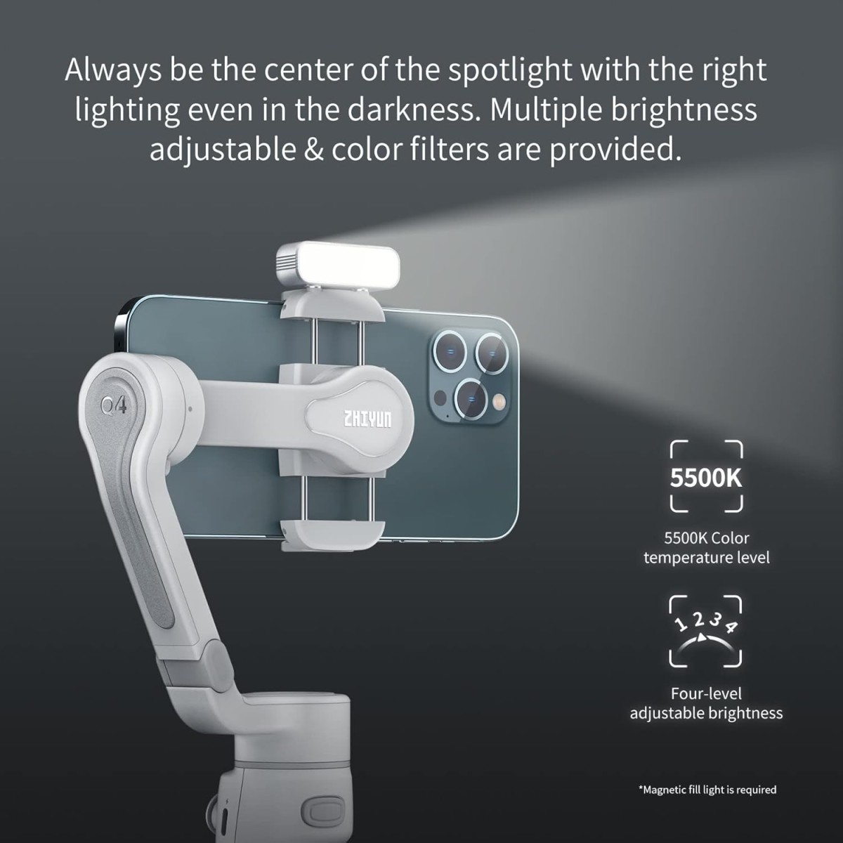 zhi yun Smooth Q4 3-Axis Gimbal Stabilizer for Smartphone