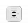 Belkin 65W GaN Dual USB-C (Type C) PD 3.0 Fast Charger with Pps-White