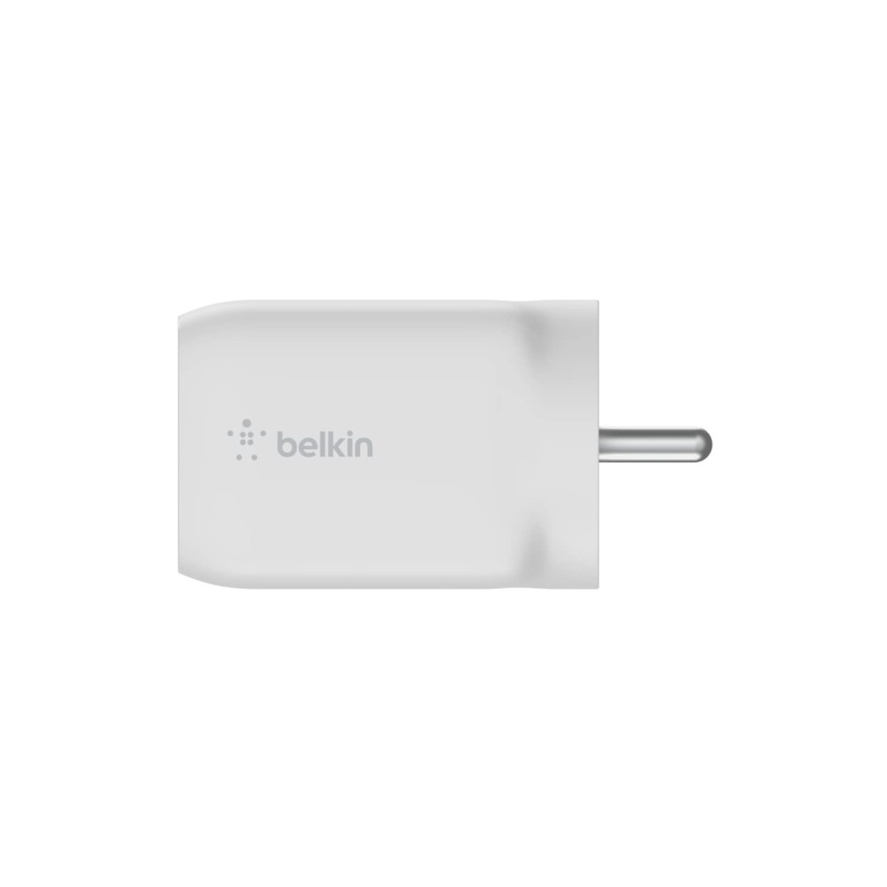 Belkin 65W GaN Dual USB-C (Type C) PD 3.0 Fast Charger with Pps-White
