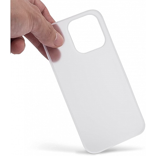 ExpressB® Polypropylene Back Cover for iPhone 14 Pro | Minimal Protect | Ultra Thin Anti Scratch Matte Finish Case (White)