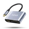 Tizum USB C Hub (2-in-1) Portable Multiport Adapter/Connector, Type C USB Hub to 4K HDMI (Grey) Tizum USB C Hub (2-in-1) Portable Multiport Adapter/Connector, Type C USB Hub to 4K HDMI (Grey)