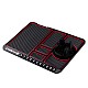 HUMBLE Silicone Car Dashboard Mat with 360 Degrees Rotating Phone Holder,Coin & Key Slot, Anti-Slip Mat with Parking Numbers (Black)