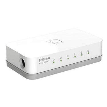 D-Link DES-1005C 5-Port 10/100 Mbps Unmanaged Switch, white D-Link DES-1005C 5-Port 10/100 Mbps Unmanaged Switch, white