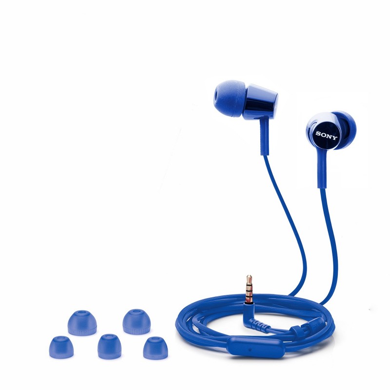 Sony MDR-EX150AP Wired In Ear Headphone with Mic (Blue)