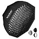 Godox SB-UE 80cm / 32 Inch Portable Octagon Honeycomb Grid Umbrella Speedlite Softbox with Bowens Mount