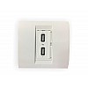 Wayona 18W Dual USB Socket Fast Charger Compatible with Anchor Roma Switch Plate - White