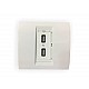 Wayona 18W Dual USB Socket Fast Charger Compatible with Anchor Roma Switch Plate - White