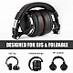 OneOdio Over Ear Headphones Studio Wired Bass Headsets with 50mm Driver, Foldable Lightweight Headphones with Shareport and Mic for DJ Monitoring Mixing Guitar PC TV (Pro-50)