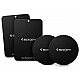 Spigen Metal Plates for Magnetic Car Phone Holder (4 Pack - 2 Round, 2 Rectangle) - Black