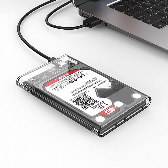 Orico 2.5Inch SATA Type-C Transparent Hard Drive Enclosure