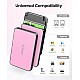 ORICO 2.5 Inch Hard Drive Enclosure USB C, 6Gbps USB 3.1 Gen 1 External SATA Drive Case for 2.5inch 9.5mm 7mm SSD HDD Up to 6TB, Tool Free, with 4 Colors to Choose, Support UASP (2588C3, Pink)