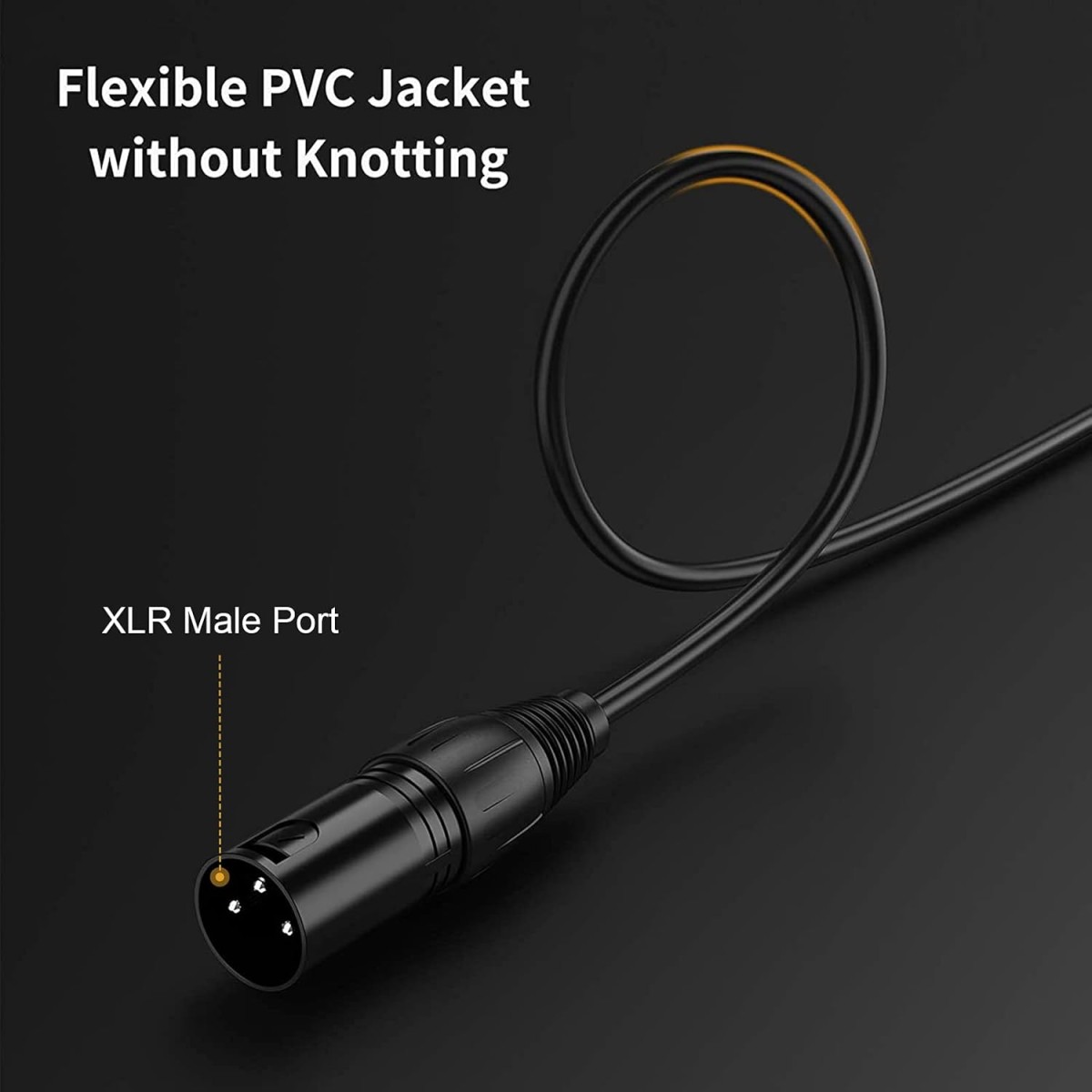 CableCreation 3.5mm to XLR, 6 Feet 3.5mm (1/8 Inch) TRS Stereo Male to XLR Male Cable Compatible with iPhone, iPod, Tablet, Laptop and More, Black