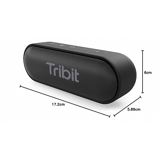 Tribit 2024 Version XSound Go Wireless Bluetooth 5.3 Speakers with Loud Stereo Sound & Rich Bass 16W,24H Playtime,150 ft Bluetooth Range,Outdoor Lightweight IPX7 Waterproof,Built-in Mic (Black)