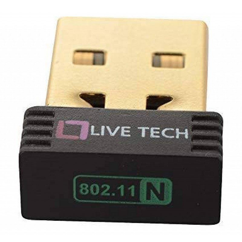 Live Tech Nano USB WiFi Adapter Dongle 150 Mbps Gold Plated USB Real High Speed