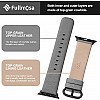 Fullmosa Leather Bands Compatible with Apple Watch 49mm 46mm 45mm 44mm 42mm 41mm 40mm 38mm Women Band Strap for iWatch Ultra 2/Ultra/10/9/8/7/6/5/4/3/2/1/SE2/SE, 49mm 46mm 45mm 44mm 42mm Grey