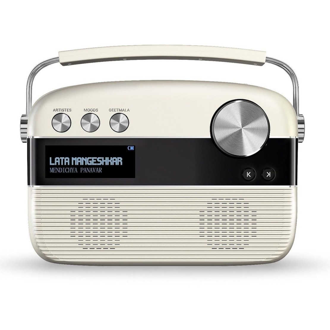 Carvaan Saregama Marathi - Bookshelf Portable Music Player with 5000 Preloaded Songs, FM/BT/AUX