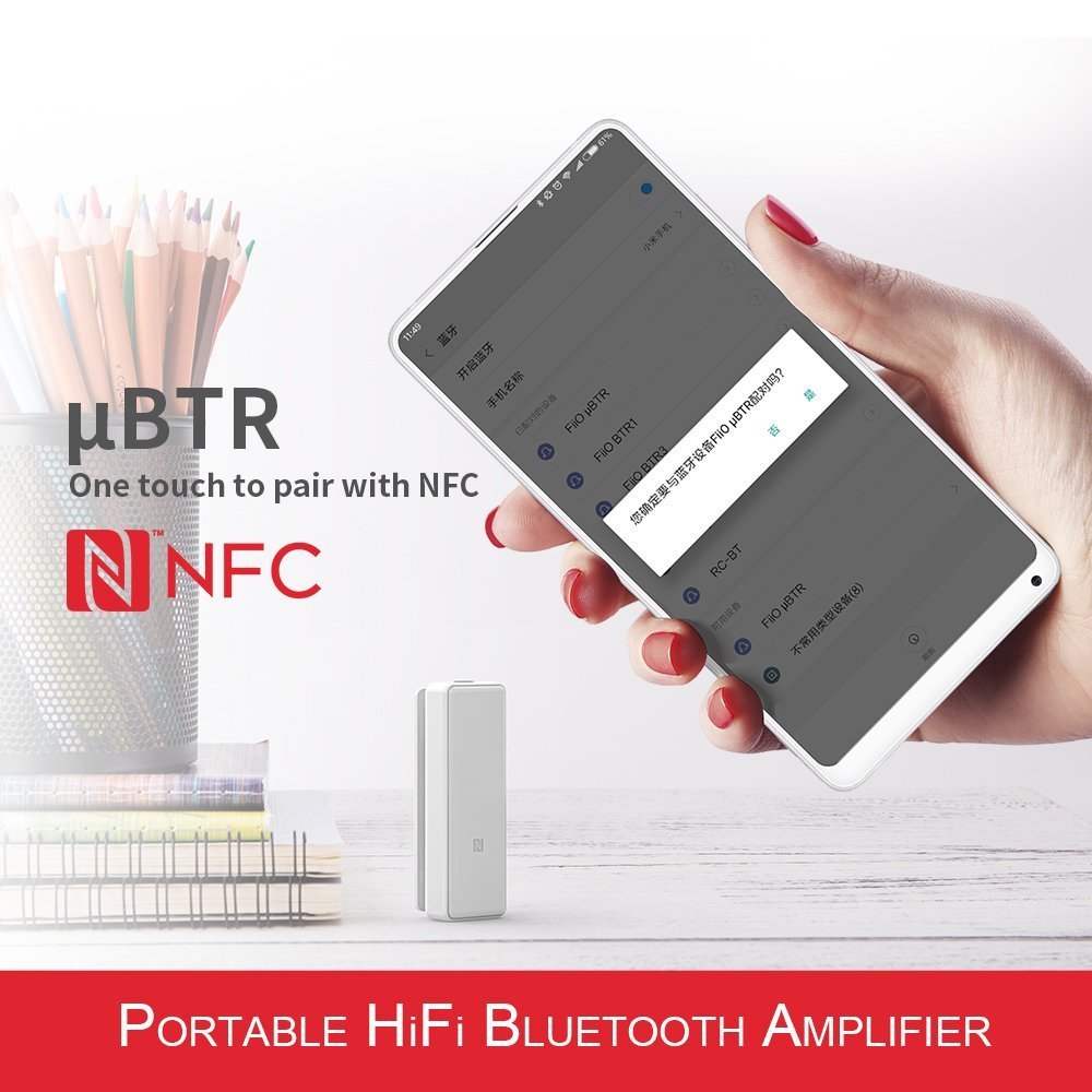 FiiO uBTR HiFi Bluetooth Receiver (White)-